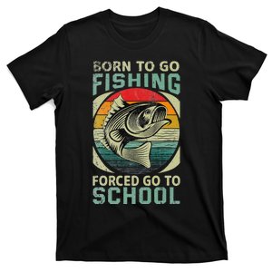 Funny Born To Go Fishing Gift Bass Fish Fisherman T-Shirt