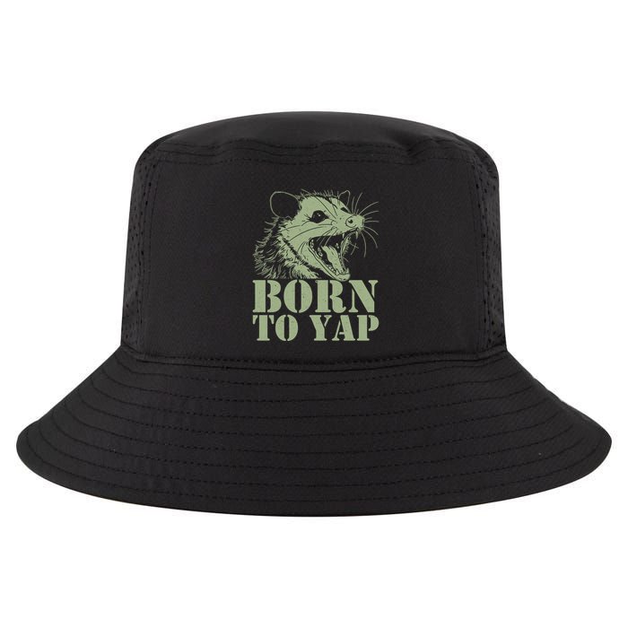 Funny Born To Yap Opossum Cool Comfort Performance Bucket Hat