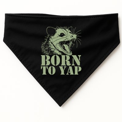 Funny Born To Yap Opossum USA-Made Doggie Bandana