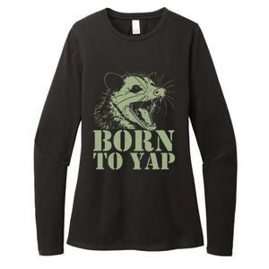 Funny Born To Yap Opossum Womens CVC Long Sleeve Shirt