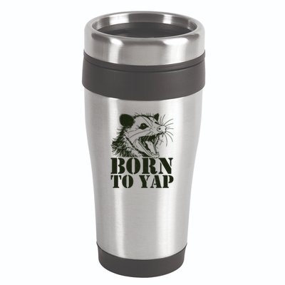 Funny Born To Yap Opossum 16oz Travel Tumbler