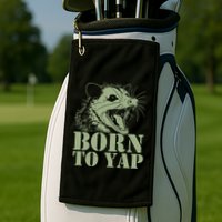 Funny Born To Yap Opossum Golf Towel