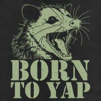 Funny Born To Yap Opossum Golf Towel