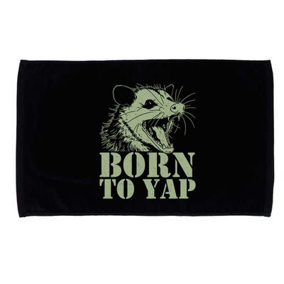 Funny Born To Yap Opossum Microfiber Hand Towel