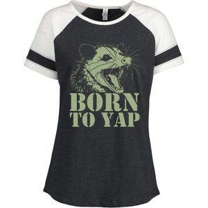 Funny Born To Yap Opossum Enza Ladies Jersey Colorblock Tee