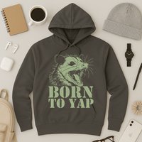 Funny Born To Yap Opossum Hoodie