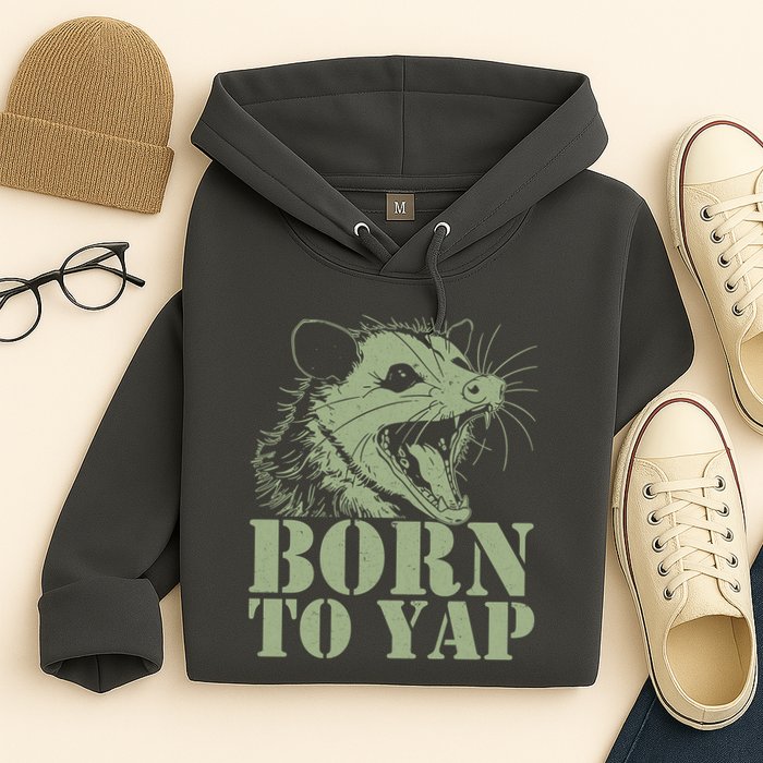 Funny Born To Yap Opossum Hoodie