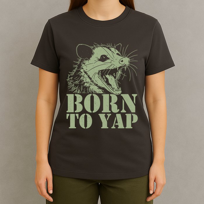 Funny Born To Yap Opossum T-Shirt