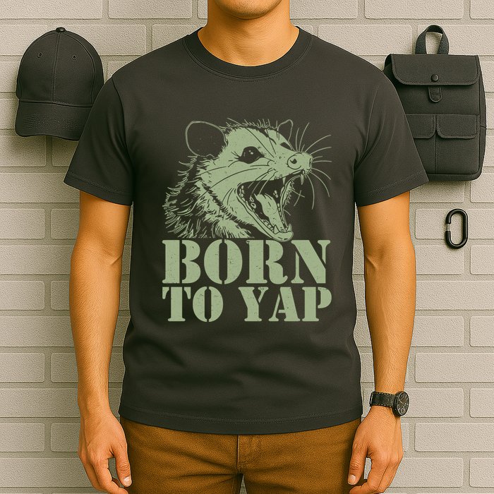 Funny Born To Yap Opossum T-Shirt