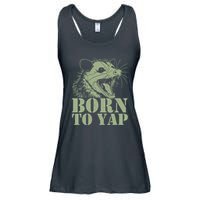 Funny Born To Yap Opossum Ladies Essential Flowy Tank