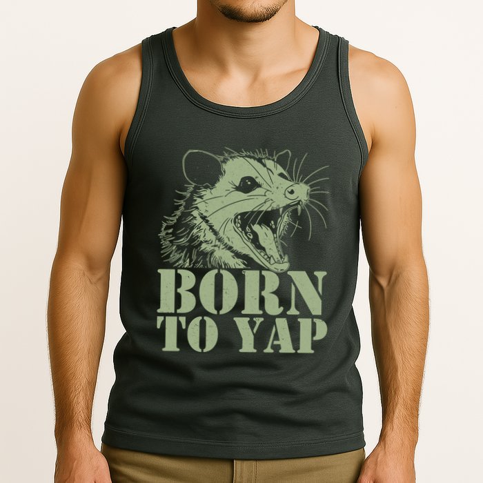 Funny Born To Yap Opossum Tank Top