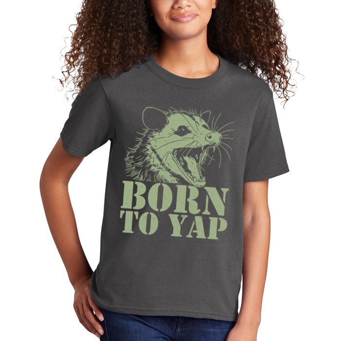 Funny Born To Yap Opossum Kids T-Shirt