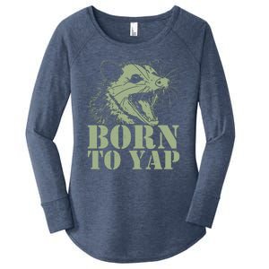 Funny Born To Yap Opossum Women's Perfect Tri Tunic Long Sleeve Shirt