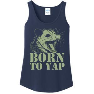 Funny Born To Yap Opossum Ladies Essential Tank