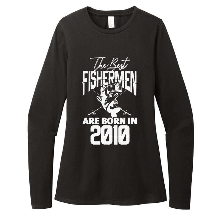 Fishing Birthday The Best Fishermen Are Born In 2010 Womens CVC Long Sleeve Shirt