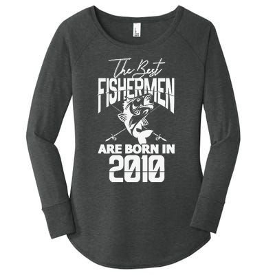 Fishing Birthday The Best Fishermen Are Born In 2010 Women's Perfect Tri Tunic Long Sleeve Shirt