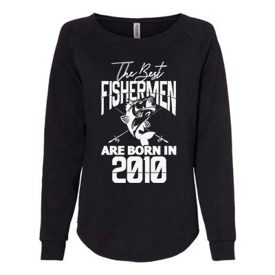 Fishing Birthday The Best Fishermen Are Born In 2010 Womens California Wash Sweatshirt