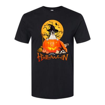 Funny Boston Terrier Dog Spooky Halloween Softstyle® CVC T-Shirt