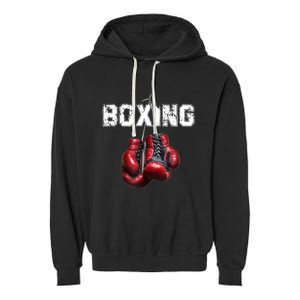 Funny Boxing TShirt I Love Boxing Tshirt Garment-Dyed Fleece Hoodie