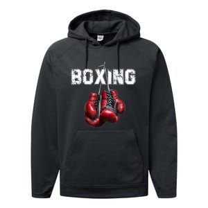 Funny Boxing TShirt I Love Boxing Tshirt Performance Fleece Hoodie