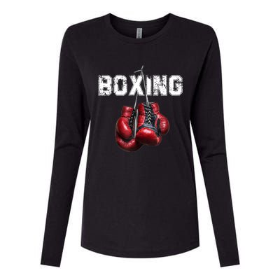 Funny Boxing TShirt I Love Boxing Tshirt Womens Cotton Relaxed Long Sleeve T-Shirt