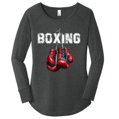 Funny Boxing TShirt I Love Boxing Tshirt Women's Perfect Tri Tunic Long Sleeve Shirt