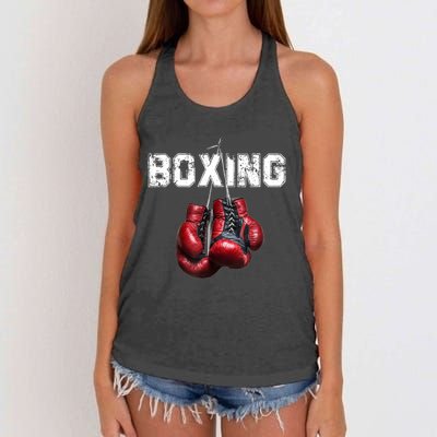 Funny Boxing TShirt I Love Boxing Tshirt Women's Knotted Racerback Tank