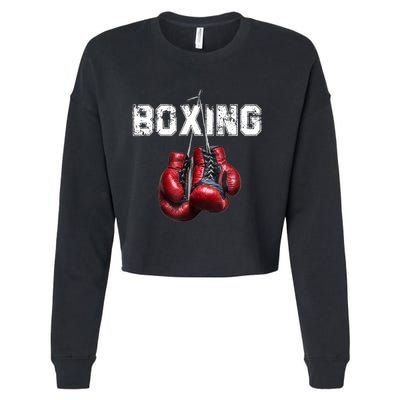 Funny Boxing TShirt I Love Boxing Tshirt Cropped Pullover Crew