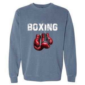 Funny Boxing TShirt I Love Boxing Tshirt Garment-Dyed Sweatshirt