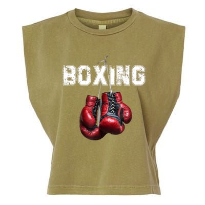 Funny Boxing TShirt I Love Boxing Tshirt Garment-Dyed Women's Muscle Tee