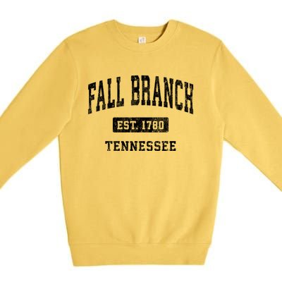 Fall Branch Tennessee Tn Vintage Athletic Sports Premium Crewneck Sweatshirt