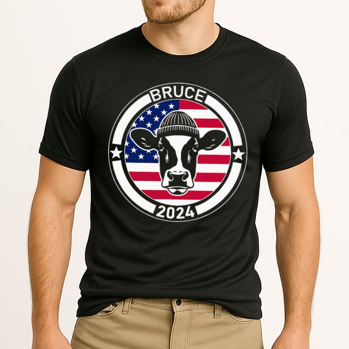 Funny Bruce The Cow Head Bruce For President 2024 Cooling Performance Crew T-Shirt
