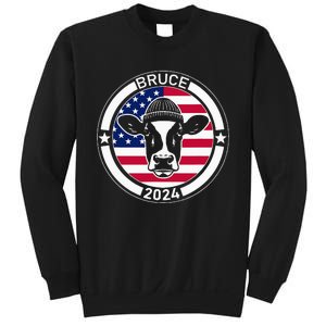 Funny Bruce The Cow Head Bruce For President 2024 Sweatshirt