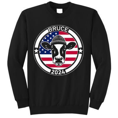 Funny Bruce The Cow Head Bruce For President 2024 Sweatshirt