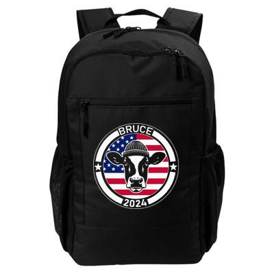 Funny Bruce The Cow Head Bruce For President 2024 Backpack