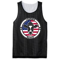 Funny Bruce The Cow Head Bruce For President 2024 Mesh Reversible Basketball Jersey Tank