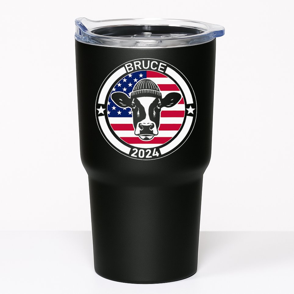 Funny Bruce The Cow Head Bruce For President 2024 Tumbler