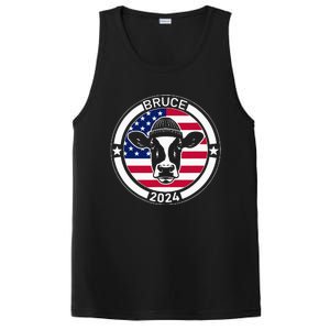 Funny Bruce The Cow Head Bruce For President 2024 PosiCharge Competitor Tank