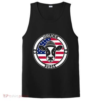 Funny Bruce The Cow Head Bruce For President 2024 PosiCharge Competitor Tank