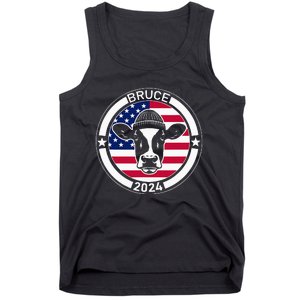 Funny Bruce The Cow Head Bruce For President 2024 Tank Top