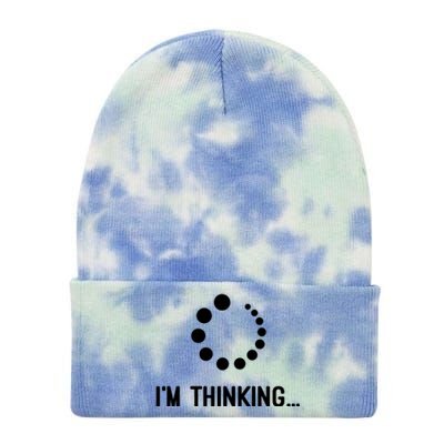 Funny Boys Tee I'm Thinking Teens Gift Tie Dye 12in Knit Beanie