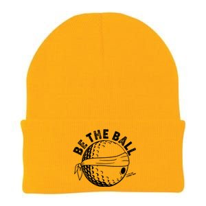 Funny Be The Ball Blindfolded Golf Ball Golfing Fan Sport Fan Knit Cap Winter Beanie