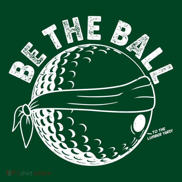 Funny Be The Ball Blindfolded Golf Ball Golfing Fan Sport Fan Button