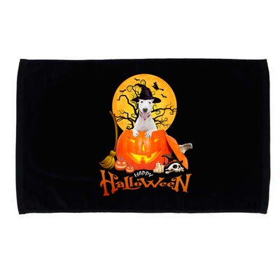 Funny Bull Terrier Dog Spooky Halloween Microfiber Hand Towel