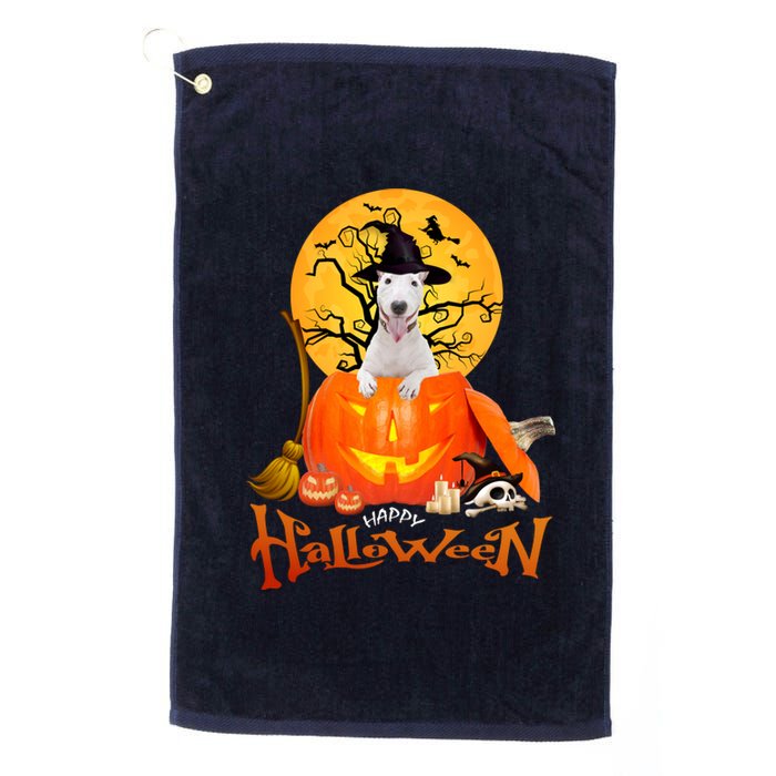 Funny Bull Terrier Dog Spooky Halloween Platinum Collection Golf Towel