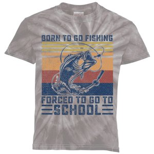 Funny Born To Go Fishing Bass Fish Fisherman Kids Tie-Dye T-Shirt