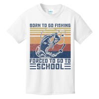 Funny Born To Go Fishing Bass Fish Fisherman Kids T-Shirt