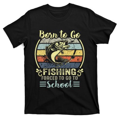 Funny Born To Go Fishing Bass Fish Fisherman T-Shirt