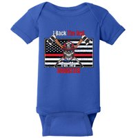 Firefighter Back The Red For My Daughter Gift Baby Bodysuit