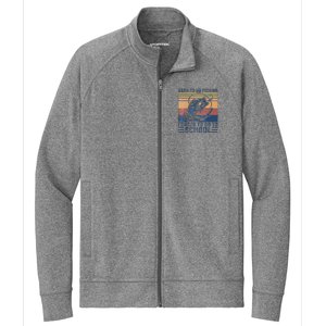 Funny Born To Go Fishing Bass Fish Fisherman Stretch Full-Zip Cadet Jacket